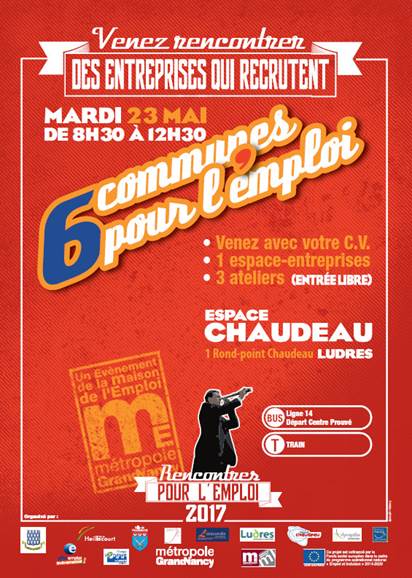 Soneo_maxeville's tweet photo. @SocamLaxou rencontre ses candidats en direct le 23 mai 2017 lors d'un événement de la #maisondelemploi à l'#espacechaudeau ! https://t.co/5sKV7nmokD