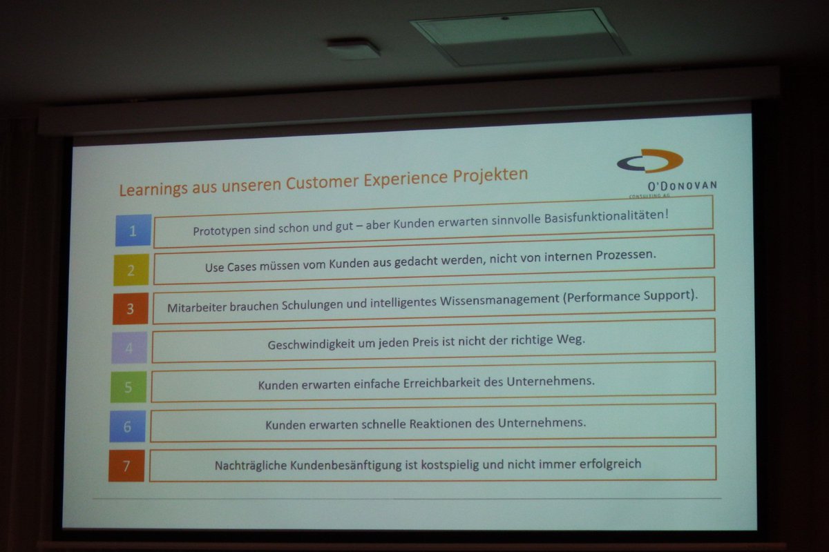RoliRi's tweet photo. 7 Learnings aus Customer Experience Projekten. Man muss einfach mal Aids Sicht des Kundens schauen @OD_Matias #d2m17 https://t.co/kbL3tj6d90