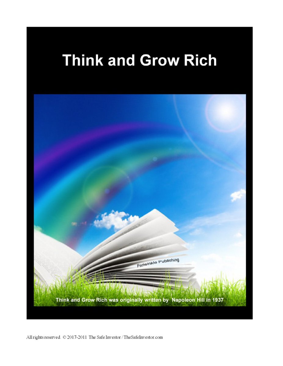 TheSafeInvestor's tweet photo. The acclaimed book by Napoleon Hill 'Think And Grow Rich' can be downloaded free from #TheSafeInvestor in pdf format https://t.co/byE22hd4eR https://t.co/nwIDjHVNcQ