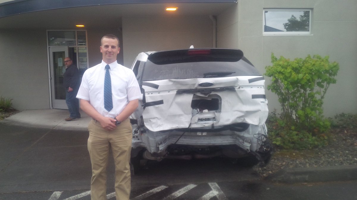 wspd1pio's tweet photo. Remember our Trooper who was hit by the sleepy driver? He's doing well &amp; on the mend! Thanks for all the support! https://t.co/aDO3FErUhv