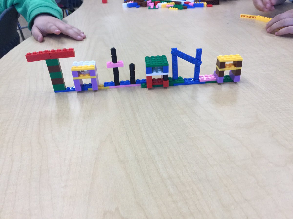 ELSS_Makerspace's tweet photo. Challenge of the day...Build your name with Lego with grade 1-4 students! #criticalthinking #creativity #Makerspace https://t.co/O5j0IF7BGQ