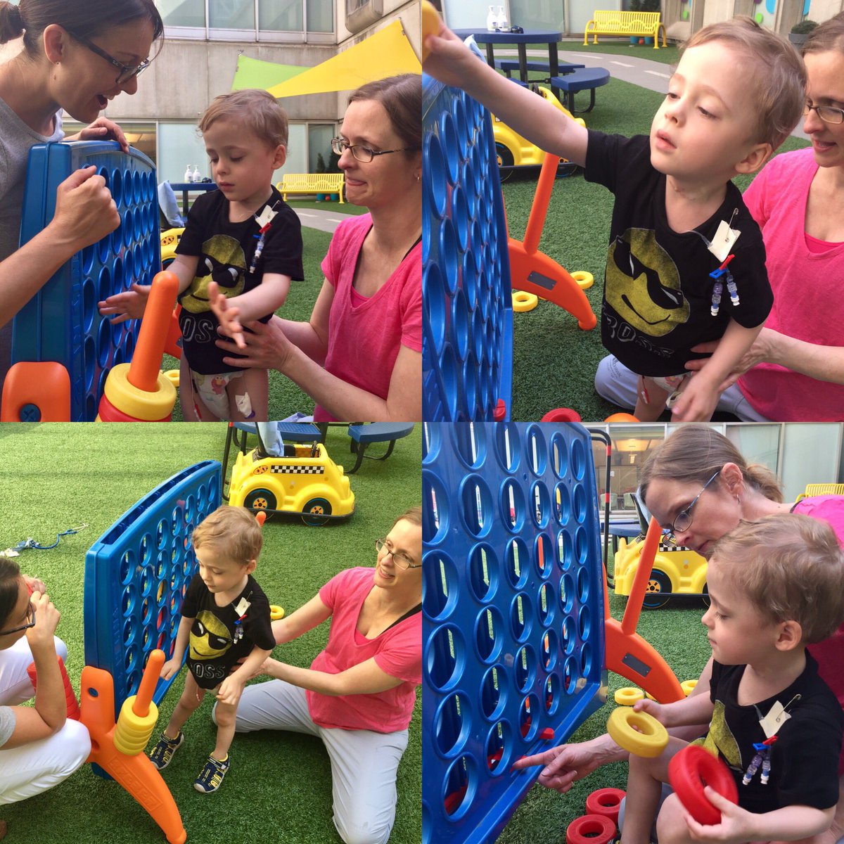 TavaresFil's tweet photo. After 14 days in #PedsICU @mch_childrens, today's #ICUrehab is outside with my #physio &amp; #SLP https://t.co/uL5SjGZEhG
