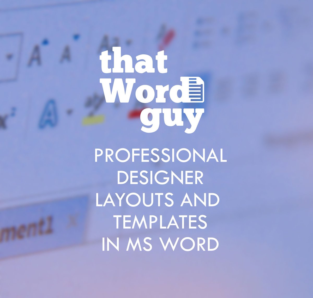 We do MS Word and MS Powerpoint templates, layouts, designs! thatwordguy.net