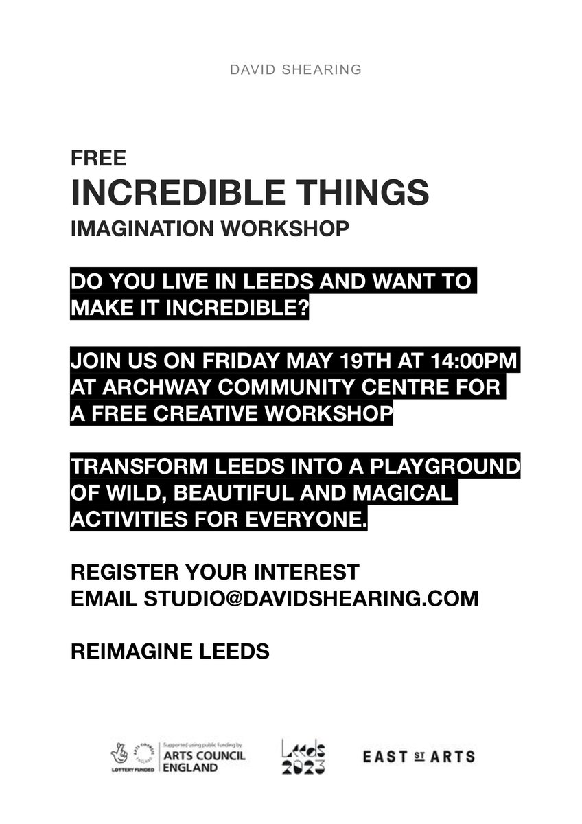We have a great creative workshop tomorrow... come down and check it out!