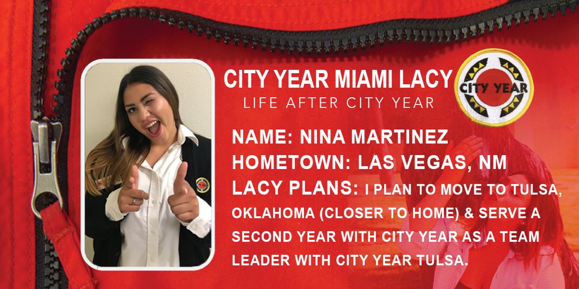NMSHS_CityYear's tweet photo. We’re preparing to end our service year &amp;
Ms. Martinez will be serving another year with @cityyear , but as TEAM LEADER🗣with @cityyeartulsa. https://t.co/GZ7n2m6kMm