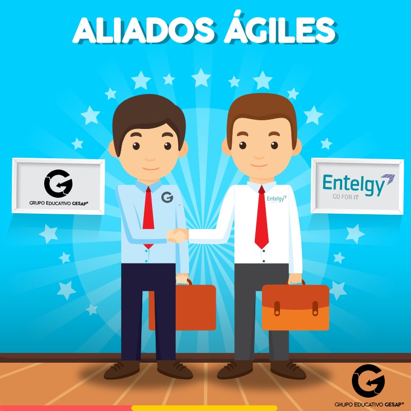 institutogesap's tweet photo. 📌Con gran gusto celebramos nuestra #Alianza #Estratégica con la #innovadora @entelgy 🤝🙋🏻‍♂️🙋🏼‍♂️ #SomosPartners #AliadosÁgiles https://t.co/TeLmQQauwh