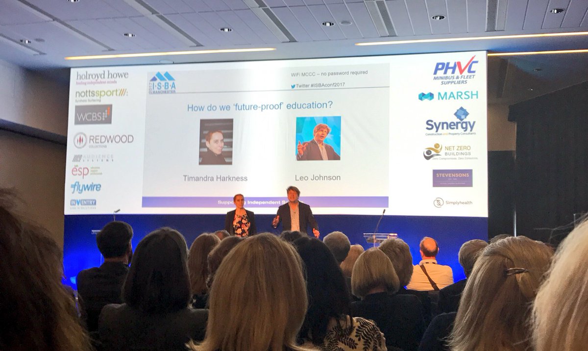 _catriona_t's tweet photo. A light hearted but thought provoking end to the @the_isba #ISBAConf2017 by @TimandraHarknes and @Mr_LeoJ #bbcfutureproofing @mcr_central https://t.co/MsVILLBDQq