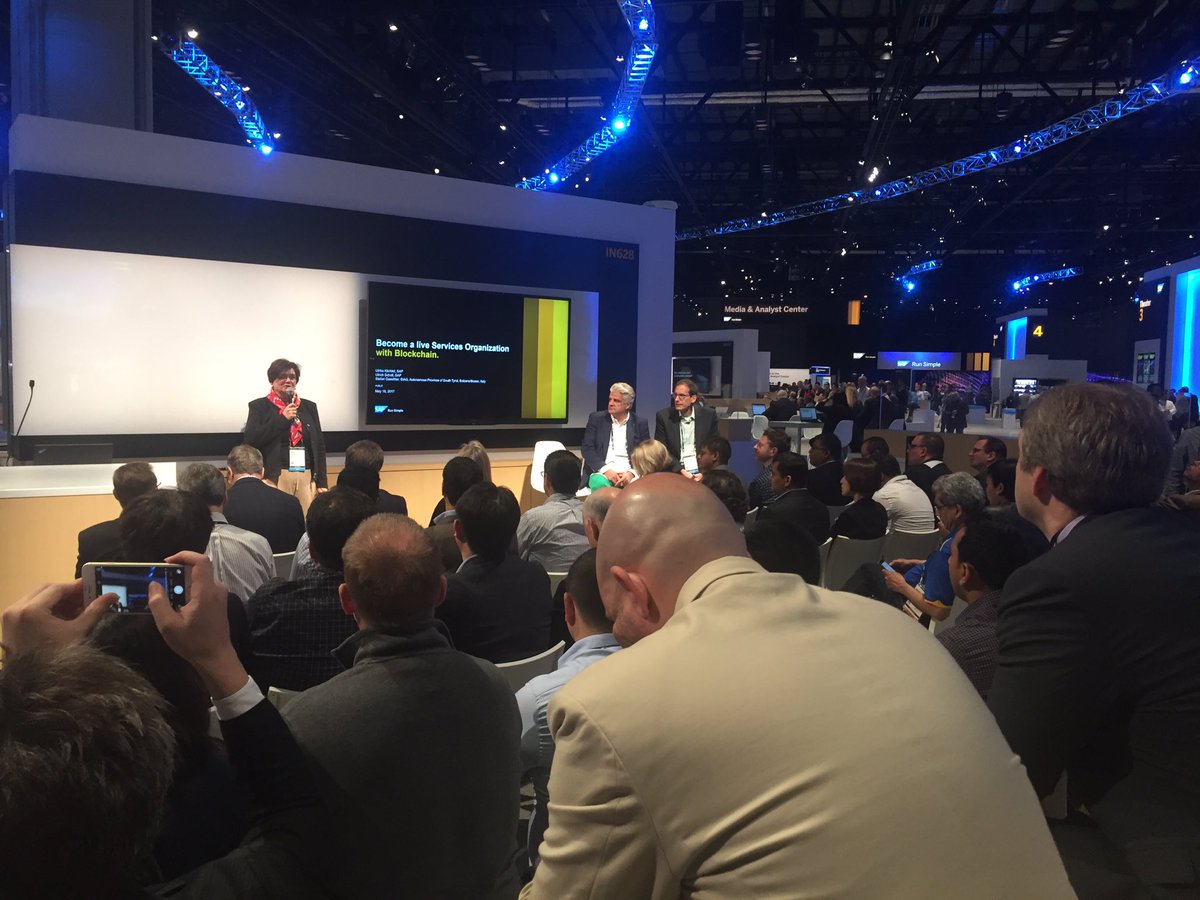 seanpatrick_0's tweet photo. #SapphireNow @SAPPublicSector explains how Region Sudtirol is pioneering on #blockchain govt services https://t.co/njs2VWEXDl