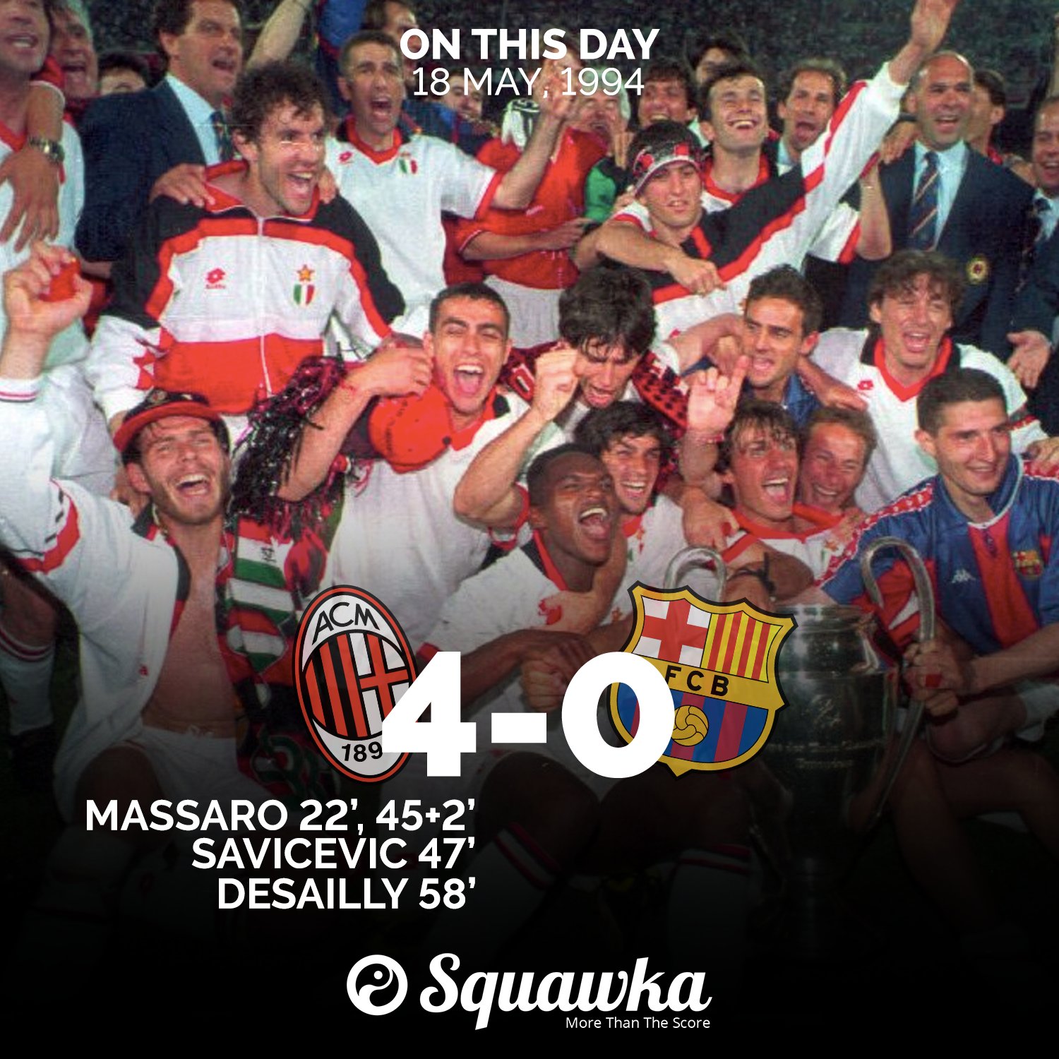 AC MILAN 1994 チャンピオンズリーグ優勝シーズンモデル 【公式通販】