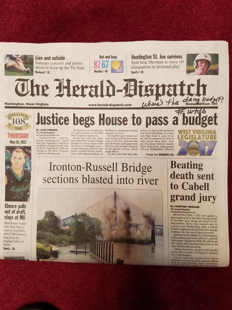 MichaelFolk34's tweet photo. Fake news has definitely come to WV... We don't have The Damn Budget bill! #WTDB #CuttheFat #fakenews #wvpol https://t.co/iuRSTK8Uvh