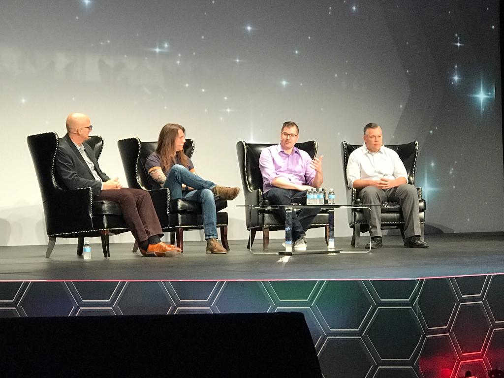 trendaisecurity's tweet photo. Great discussions & opinions from our threat panel guests: Steve Quane, @rik_ferguson @marknca & @MaliciousInput. #Trendsider https://t.co/DAFzW9N5rj