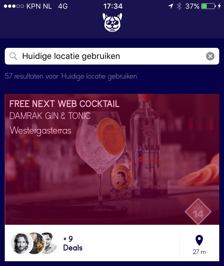 Free Tip: Free Gin-Tonnic 😃🍸Download the <a href="/BarDoggy/">BarDoggy</a> app and pick up a Free GT at Westergasterras #TNW2017
