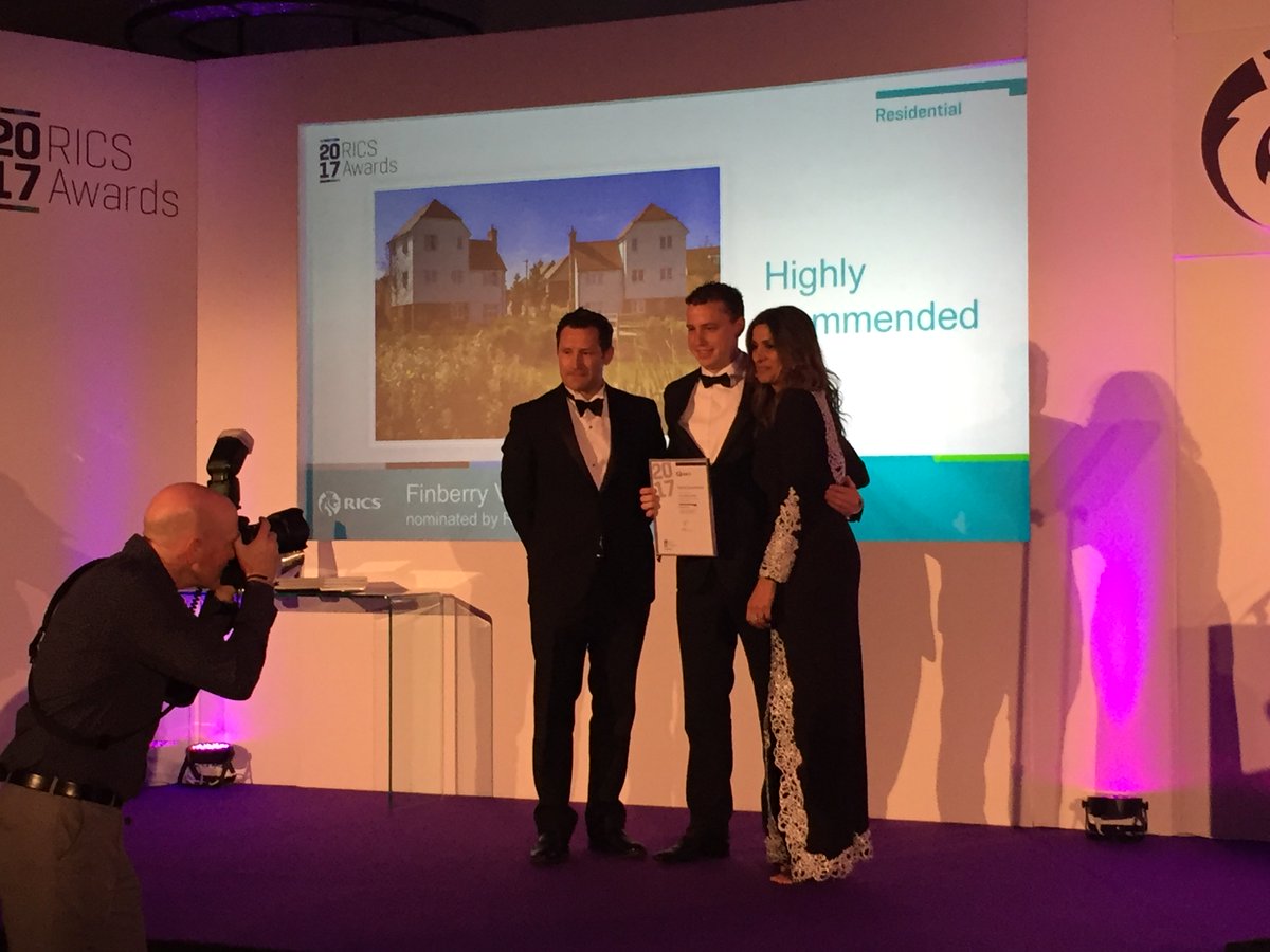 murdochwickham's tweet image. Great night @CrestNicholson MW’s Finberry– Highly Commended in Residential cat #RICSAwards @atkinsglobal @BDBDesignLLP @CarterJonas @WSP_UK