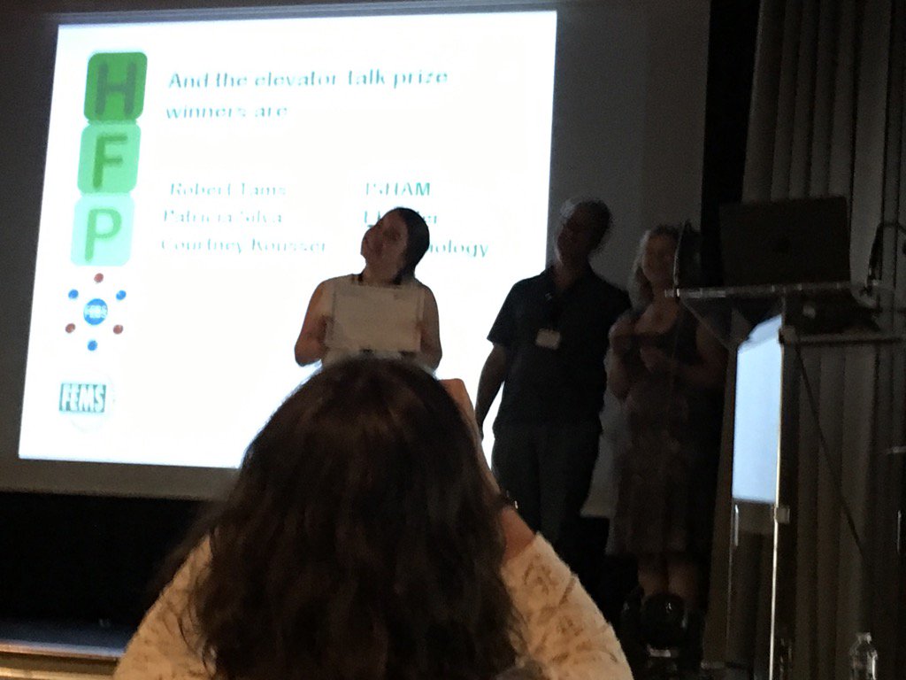 BECKS_182's tweet photo. Courtney collecting her prize for her elevator talk #HFP2017 @VoelzK @IMIBirmingham https://t.co/6N7mnva4do