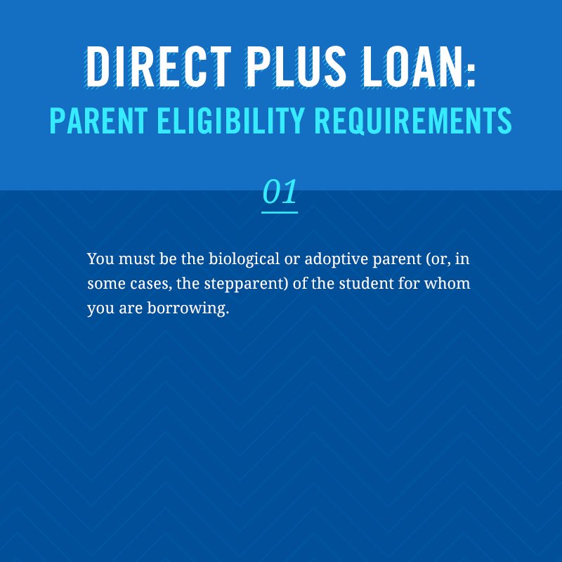 FAFSA's tweet image. 👋 PARENTS! Direct PLUS Loans can help you pay for your child’s education. Here's a breakdown of the eligibility requirements.