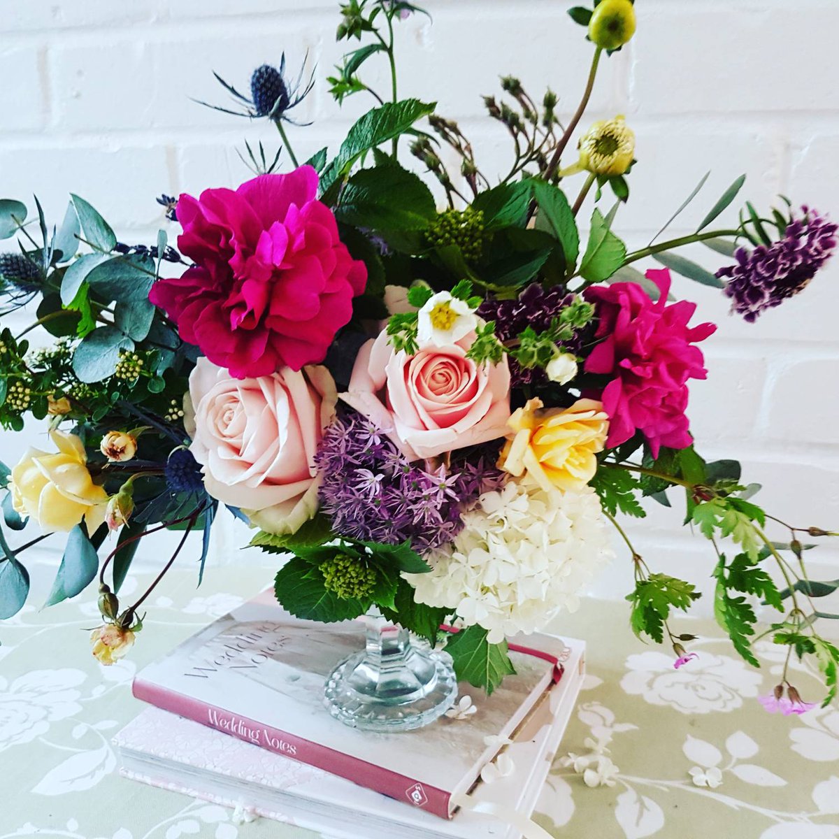 Just been doing some testing! for wedding later in year #floralcentrepiece #weddingflowerideas