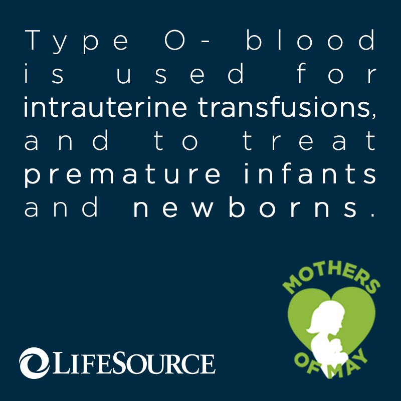 VitalantIL's tweet photo. Type O negative blood is not only needed for trauma situations. #MothersofMay https://t.co/jKbCbnQebV