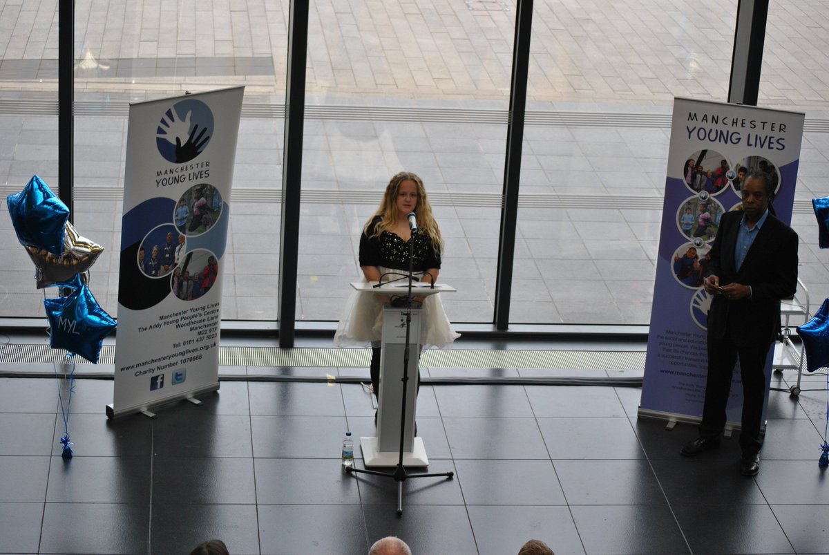MYL_info's tweet photo. Wythenshaweโs Young Volunteer Tammin reading her captivating poem about her time at #TheAddy #ReadManchester https://t.co/4H9OmBUvR3