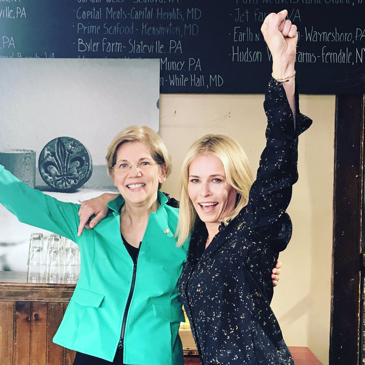 chelseahandler's tweet image. Women who get shit done. @SenWarren #neverthelesshepersisted #DC just swung by to check in on stuff. @Chelseashow #netflix