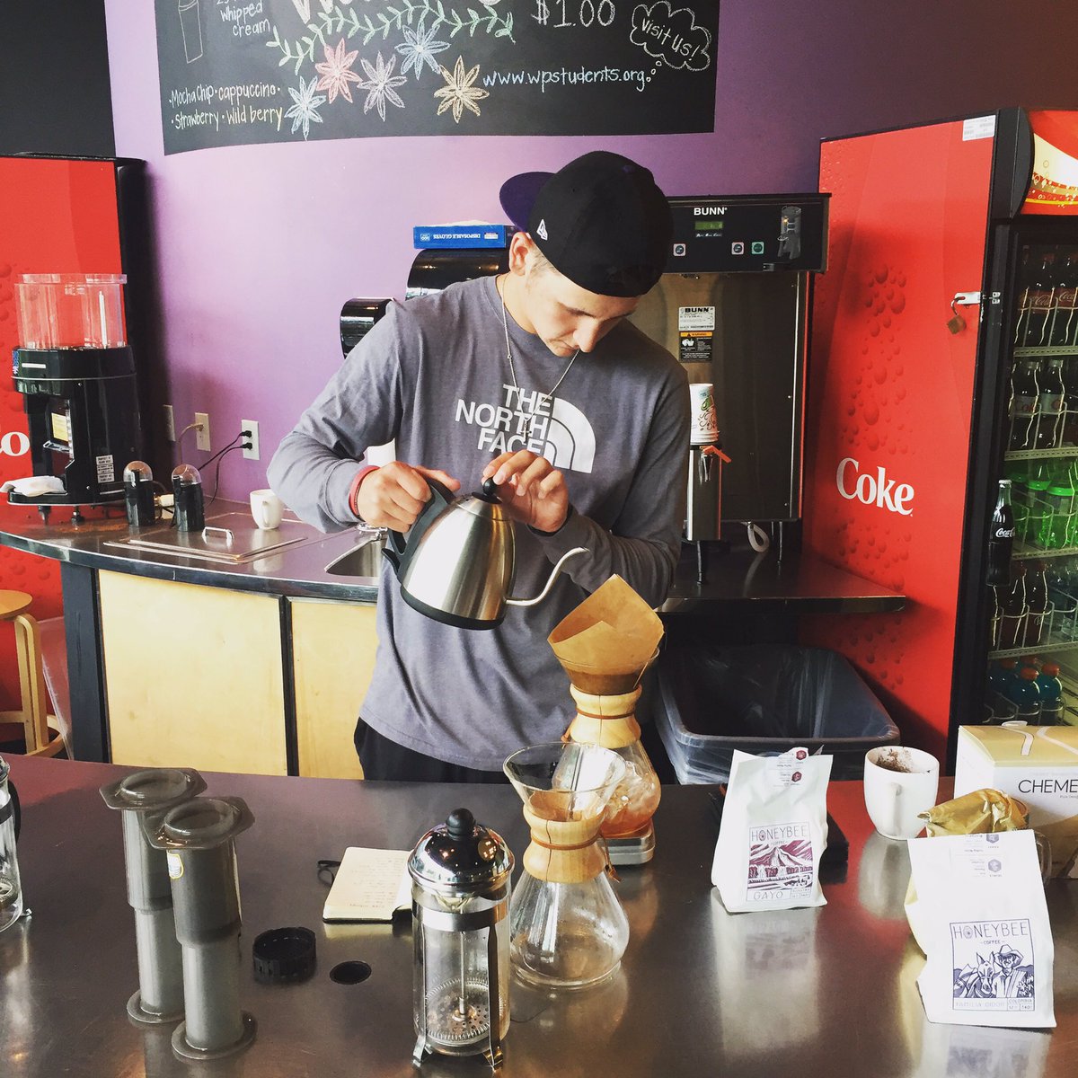 wpcollege's tweet photo. Come to The Gathering tonight and YOU can have a cup of joe with @valentine_greg! #theGOAT https://t.co/Jc8dPqCyxD