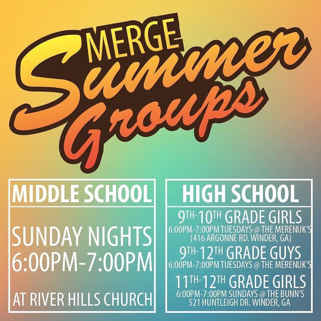 MergeRHC's tweet photo. Stay connected this summer. Don't miss our summer groups. #MSMerge #HSMerge #MergeSummer2017 https://t.co/3ZyJbDUHSV