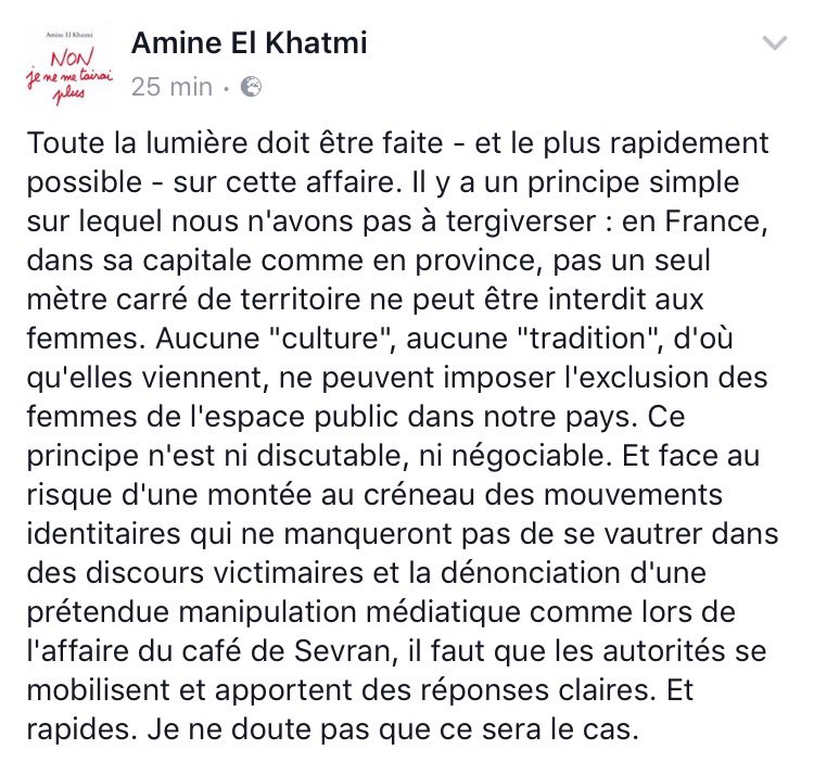 À propos des femmes exclues du quartier Chapelle-Pajol à Paris...
