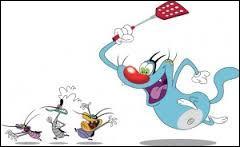 Thanatos973's tweet image. Oggy et les cafart - Notre chat bleu adoré qui apres avoir detruit mainte reprise sa maison n arrivera jamais a les attrapé