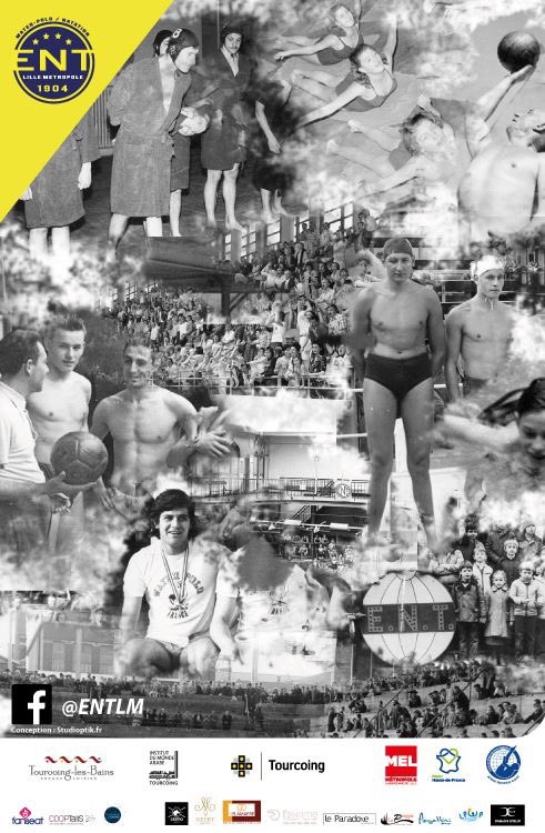Affiche vintage #waterpolo #Tourcoing  @LP_WP <a href="/TourcoingVille/">Ville De Tourcoing</a>