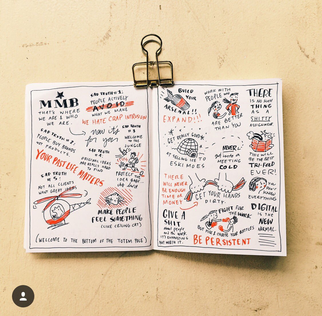 mmbideas's tweet image. ECDs Greg &amp;amp; Travis gave a presentation at @PortfolioCenter last week. Thankfully someone was taking notes for us