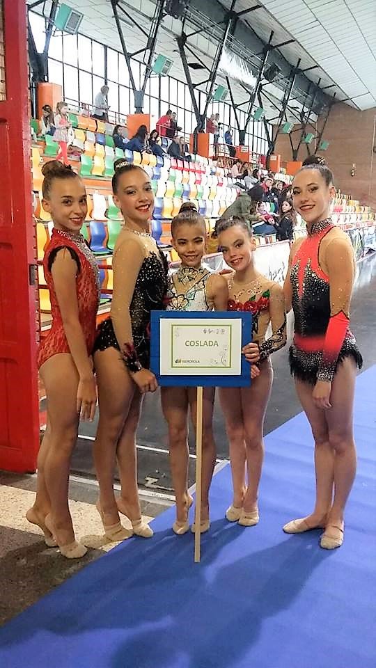 OndaCeroCoslada's tweet photo. El equipo gimnasia rítmica Club Gimnastico Coslada consiguió días atrás el 3er puesto 1ª fase circuito Iberdrola con clubes de toda España https://t.co/PsPX6qMeBb