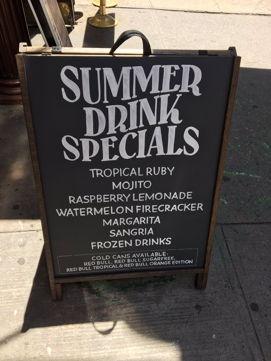 playwright35th's tweet photo. @MeggsDesigns thanks for the awesome boards! This one's out today! #summerdrinks #summernyc #playwright35th https://t.co/Re03DvHkTs
