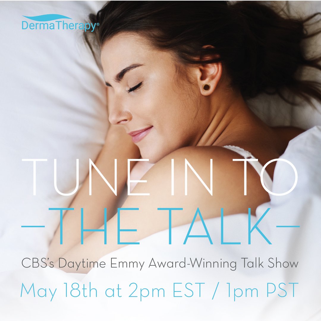 Today is the day! Tune in (2:00–3:00 PM, ET; 1:00–2:00 PM, PT) to see DermaTherapy bedding featured on <a href="/TheTalkCBS/">The Talk</a>