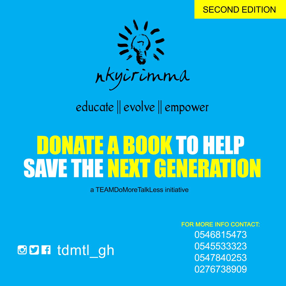 tdmtl_gh's tweet photo. @tdmtl_gh returns this June with #Nkyirimma Phase 2. Together we can help save the next generation. #TDMTL https://t.co/vDz4Sddj5t