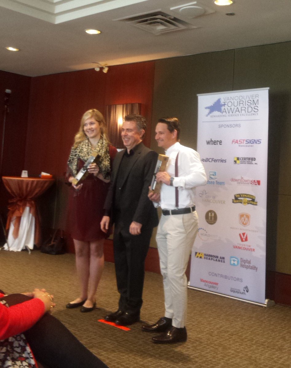 Congrats to the Jan &amp; Feb <a href="/VanTourismAward/">Van Tourism Awards</a> winners: Thomas Davidson <a href="/ListelVancouver/">The Listel Hotel Vancouver</a> &amp; Laura Sharkey <a href="/FairmontPacific/">Fairmont Pacific Rim</a> #customerservice