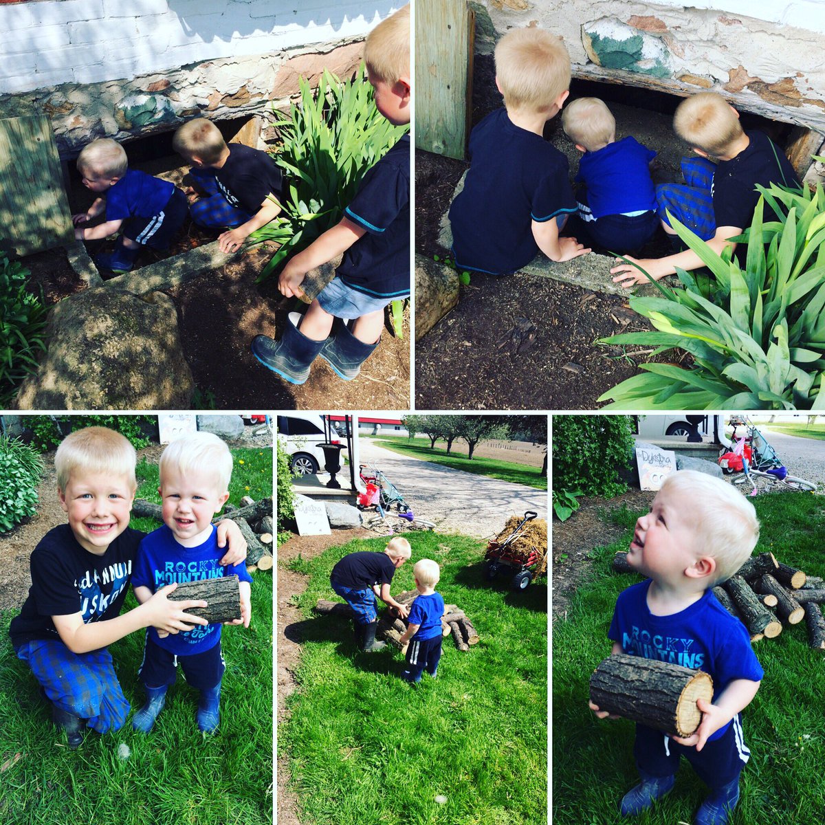 theFarmWifeLife's tweet photo. Dad's in the field; the boys are storing up for winter. @JRDFarms #farmkids https://t.co/Zsq5RUOM5M