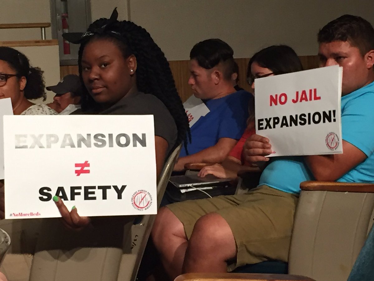 Maria82800873's tweet photo. #opprc #fflicla at New Orleans LA City Council mobilizing against jail expansion, in favor of retrofit that will cost less to the city. https://t.co/O9v4TEpS5H