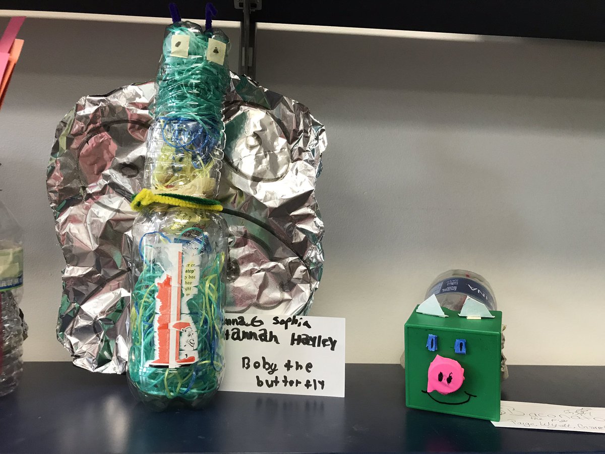 MrsCookTech's tweet image. Who knew recycled structures could be so cute! #creativity @proud2bleopards