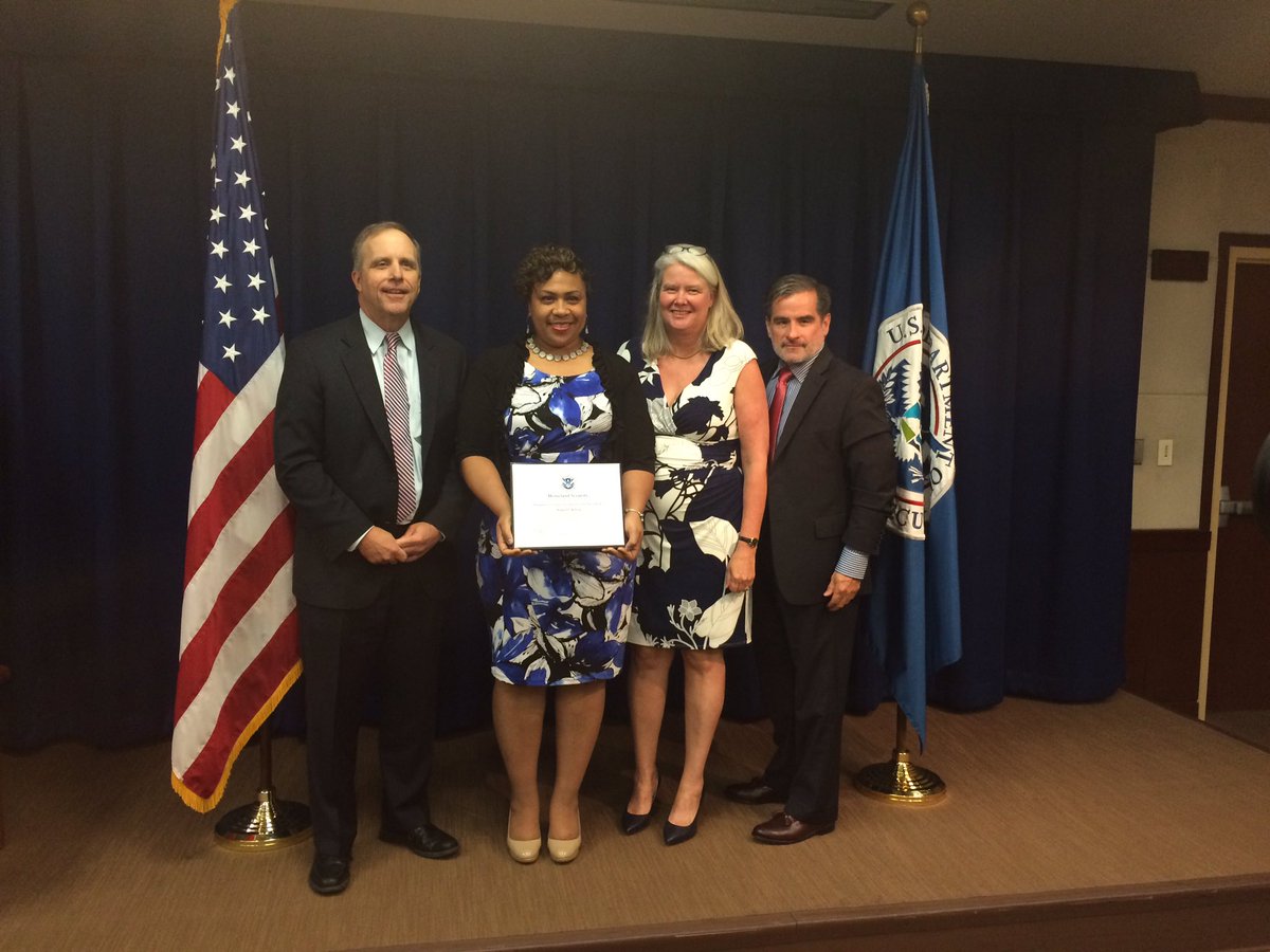 DHSHealth1's tweet photo. Today we recognized Aisha Belton who graduated from the DHS #NextGen leadership program! 👏👏👏 https://t.co/cZM0Iv6MHo
