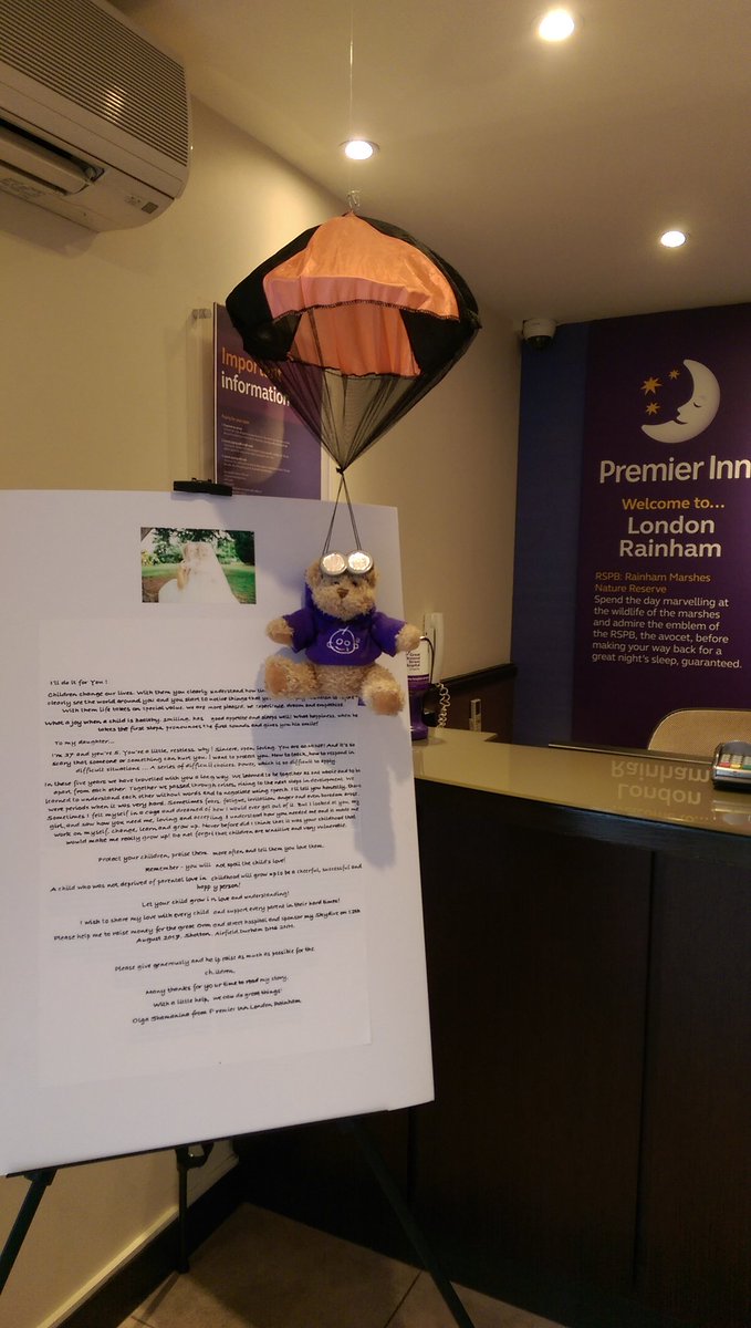 Our 2017 GOSH Skydive volunteer <a href="/olhailyina/">Premier Inn Dagenham and Rainham</a>  London Rainham Please support and donate justgiving.com/Olga-ilyina