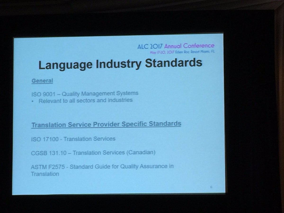 rosanabailone's tweet photo. Incorporate the best practices into your existing business practice whether you certify or not. #translation #ALCconf https://t.co/u1w1nOTg7x