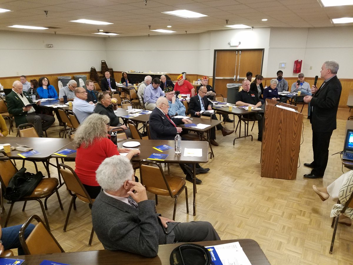 WDVA's tweet photo. New @VAPugetSound Director, Michael Tadych, introduction &amp; discussing avail services to 70+ Veteran Service Organizations. 
#CommandersCall https://t.co/eTTBtXHoLC