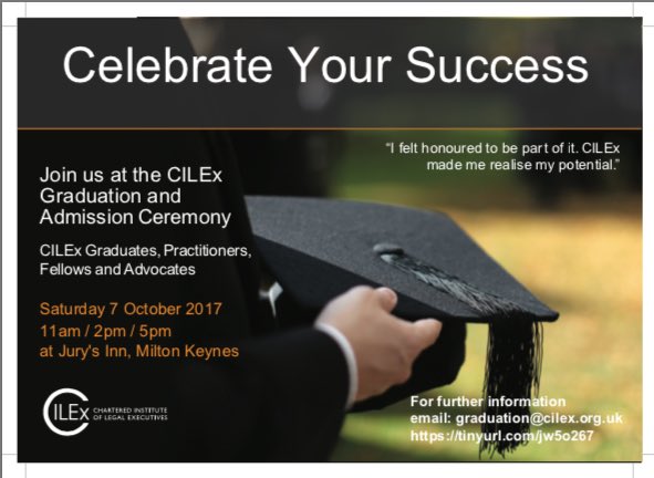 CILExNewcastle's tweet photo. Don't forget to attend if you're eligible! What an achievement graduation/admission is! Don't miss out, you've earned it!! https://t.co/7igXfb8JOz