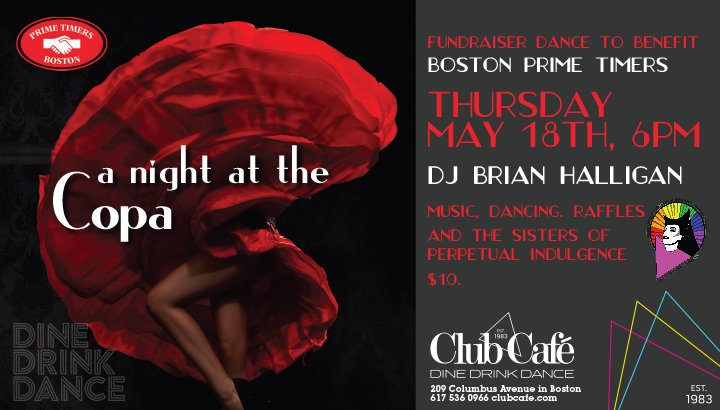 BostonPrimeTime's tweet image. Tonight's the night. Join us @ClubCafeBoston for a night at the Copa hosted by the @BostonSisters1