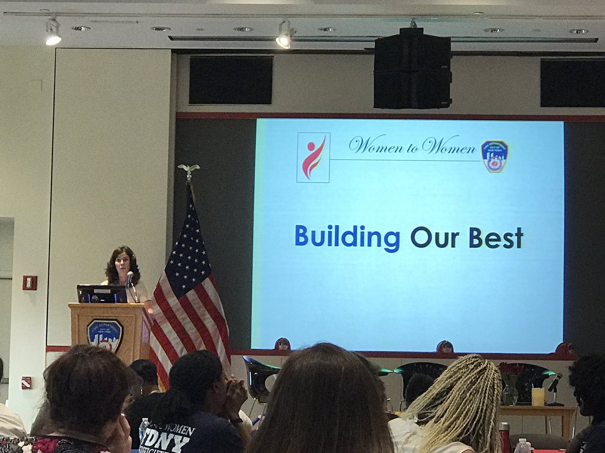 FDNYWomen's tweet photo. #CouncilWoman @elizcrowleynyc addressing #FDNY Women's Summit and helping #FDNYWomen always work toward #BuildingOurBest #WomenInFIREandEMS https://t.co/3iTP9Gxfv2