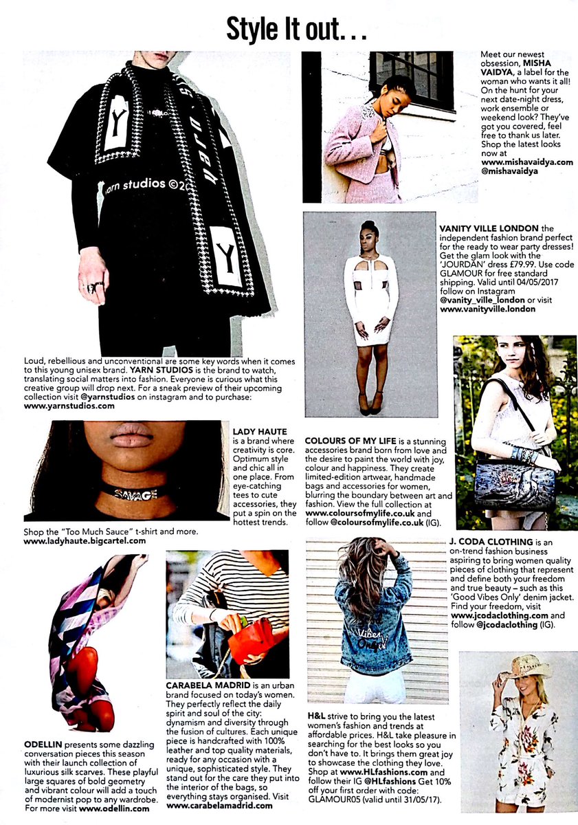 En la revista <a href="/GlamourMagUK/">Glamour UK</a> del más de Mayo compartiendo espacio con una selección de nuevas marcas #glamour #glamouruk #handmadebags