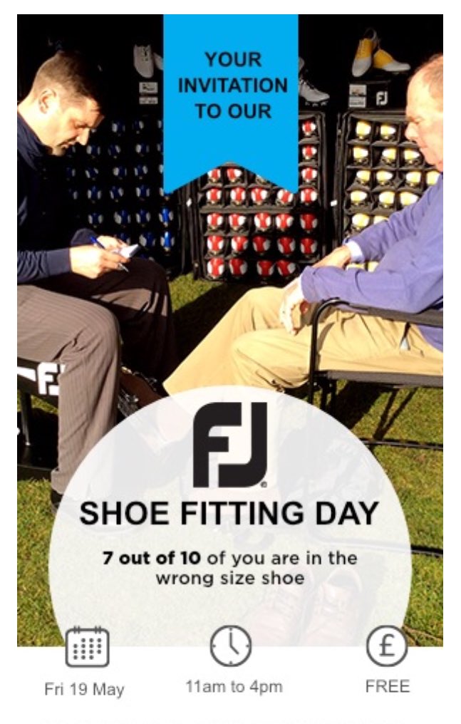 alexwhitegolf's tweet photo. Don't forget tomorrow sees @LewisgMackle visit #RGC from @FootJoyEurope to hold a FREE shoe fitting event from 12pm #AWG @ForemostGRIP https://t.co/4aRazAEJWD