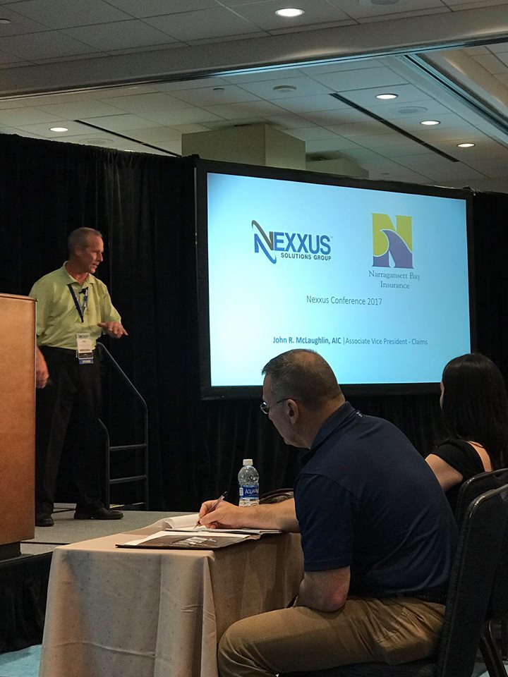 MilroServices's tweet photo. Mike &amp; Courtney listening to speaker John R. McLaughlin at the Nexxus Conference #nexxusconference2017 #insurance #claims @nexxusfl https://t.co/J86cSWWkIh