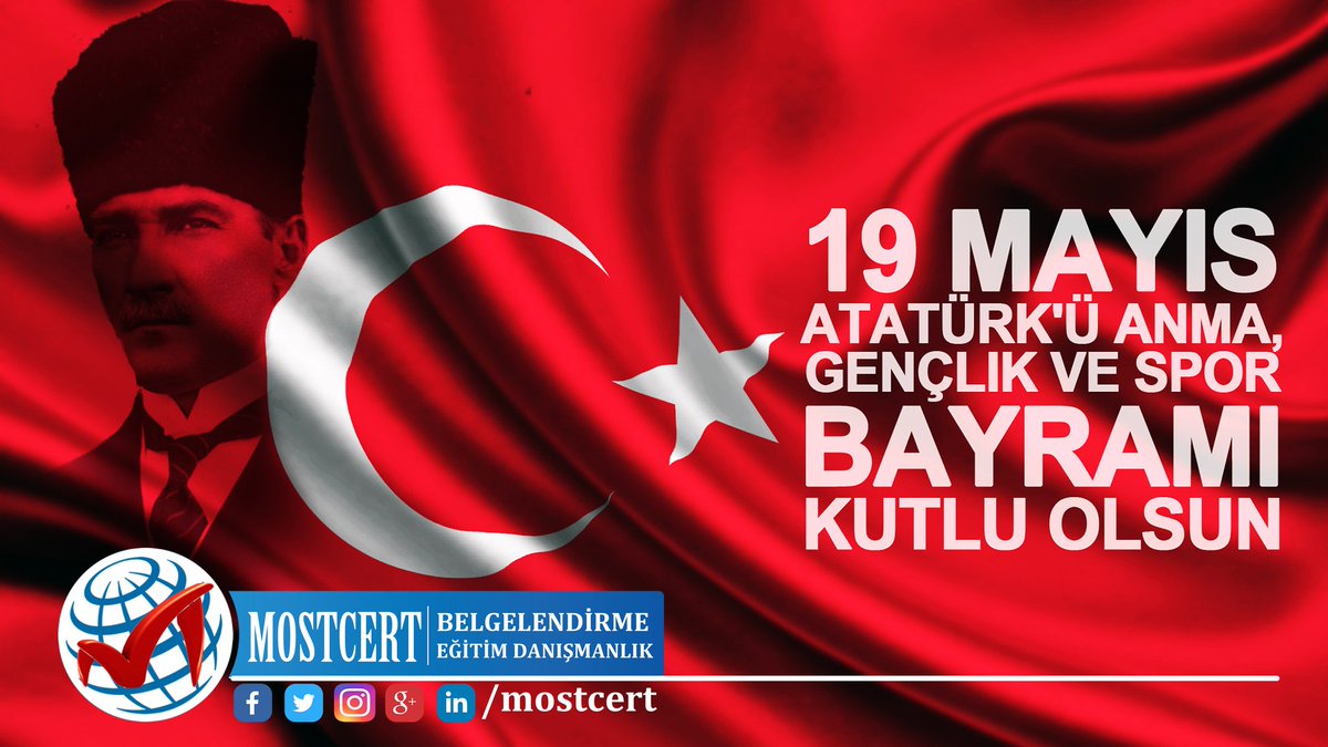 19 Mayıs Gençlik ve Spor Bayramı Kutlu Olsun. Gençlerimizle el ele daha aydınlık bir geleceğe... #19Mayıs #Atatürk  #gençlik