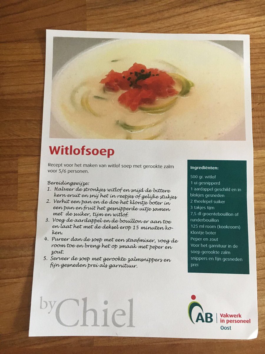 ByChiel's tweet photo. Altijd leuk recepten schrijven voor @janvandekrent #aboost @sebasvanwijk #witlof #food #koken #vis https://t.co/ydaf9RiV9l