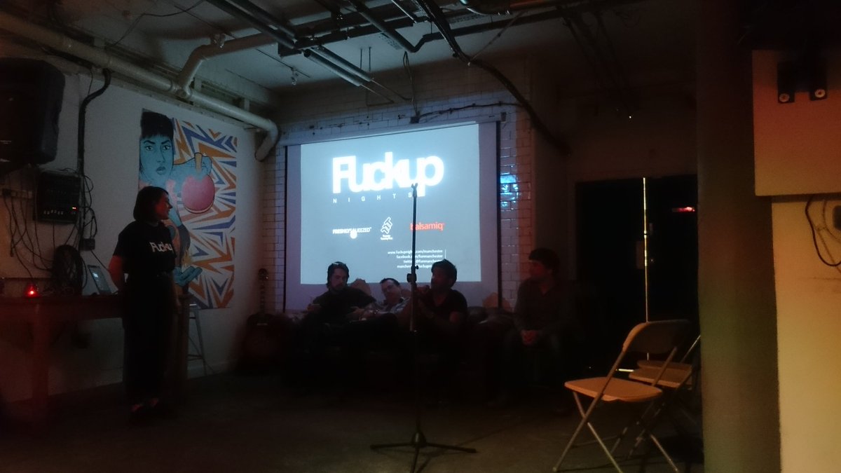 AmmanAmd's tweet photo. Was good to share my fuck up and my recovery stories tonight. Sometimes "it's ok to quit" @funmanchester https://t.co/hTt4EQ5nC1